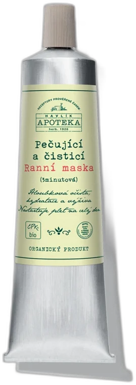 Ranná maska 3-minútová ošetrujúca a čistiaca – 100 ml Havlíkova Apotéka