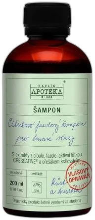 Cibuľovo fazuľový vlasový šampón na tmavé vlasy – 200 ml Havlíkova Apotéka