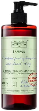 Cibuľovo fazuľový vlasový šampón na tmavé vlasy – 500 ml Havlíkova Apotéka
