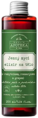 Jemný umývací telový elixír s rakytníkom, rozmarínom a grepom – 200 ml Havlíkova Apotéka