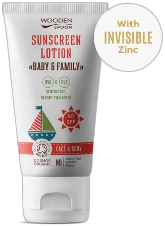 Opaľovacie telové mlieko Baby & Family SPF 50 WoodenSpoon 150 ml