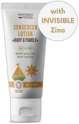 Opaľovacie telové mlieko v tube Baby & Family SPF 30 WoodenSpoon 100 ml