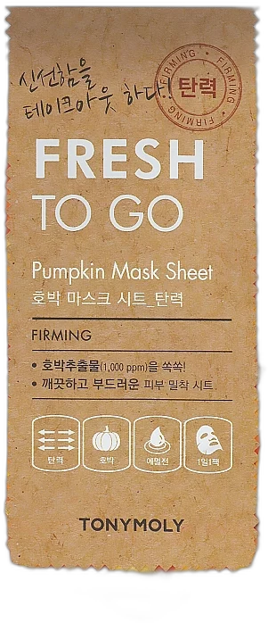 Tony Moly Fresh To Go Pumpkin Mask Sheet Тextílna maska s extraktom tekvice 25 g