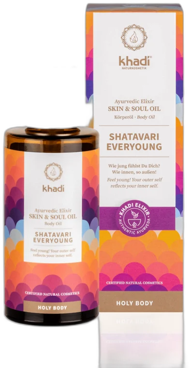 SHATAVARI EVERYOUNG – VEČNÁ MLADOSŤ ELIXÍR OLEJ PRE POKOŽKU A DUŠU Khadi