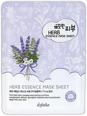 ESFOLIO Textílna maska na tvár na báze bylinnej esencie Pure Skin Herb Essence Mask (25 ml)