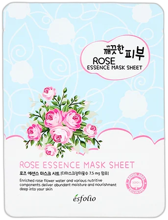 ESFOLIO maska na tvár s ružou Pure Skin Rose Essence Mask (25 ml / 1 ks)