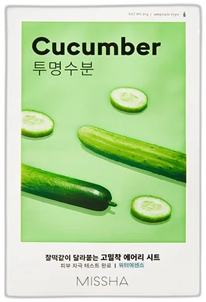 MISSHA – Airy Fit Sheet Mask Cucumber (19 g / 1 ks)