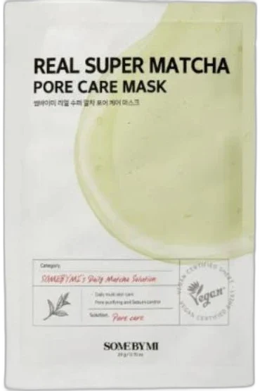 SOME BY MI Látková maska na tvár Real Super Matcha Pore Care Mask (20 g / 1 ks)