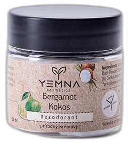 Bergamot Kokos-krémový dezodorant Yemna