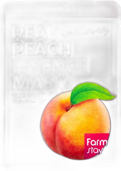 FARMSTAY – Real Peach Essence Mask (23 ml / 1 ks)