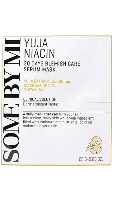 SOME BY MI Rozjasňujúca pleťová maska Yuja Niacin 30 Days Blemish Care Serum Mask