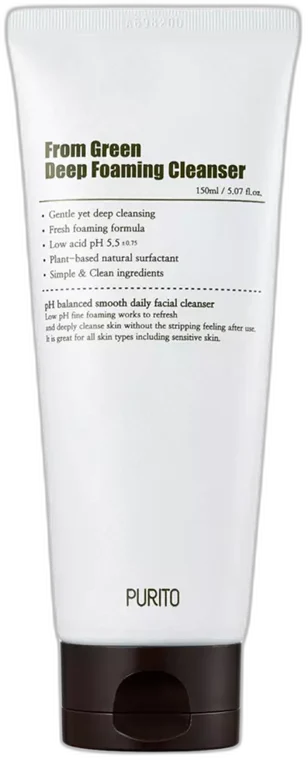PURITO Hĺbkovo čistiaca pena s pupočníkom a zeleným čajom From Green Deep Foaming Cleanser