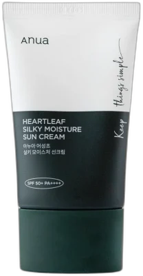 ANUA – Heartleaf Silky Moisture Sunscreen – Hydratačný opaľovací krém 50ml