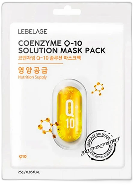 Lebelage Hydratačná textilná maska na tvár s koenzýmom Coenzyme Q-10 Solution Mask