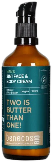 Benecos krém na tvár a telo 2v1 pre mužov 100 ml BIO