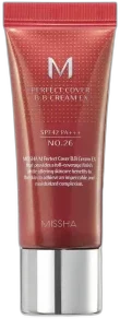 Missha – M Perfect Cover BB Cream SPF 42 – 20 ml, Cool Natural Caramel No.26