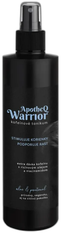 WARRIOR BY APOTHEQ – KOFEÍNOVÉ TONIKUM PROTI VYPADÁVANIU VLASOV 250ml Soaphoria