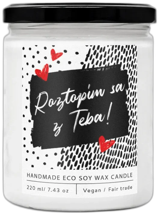 Roztopím sa z Teba – dizajnová handmade sviečka Soaphoria