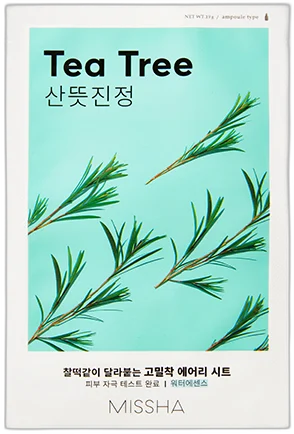 Missha Тextílna maska na tvár Airy Fit Sheet Mask Tea Tree