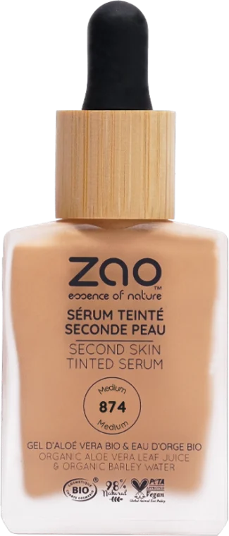 Second skin tinted serum 874 Medium  ZAO
