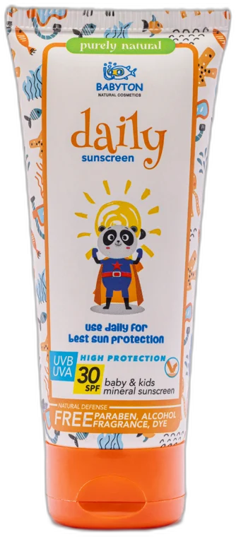 Prírodný opaľovací krém DAILY SPF30 100 ml BABYTON