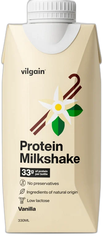 Protein Milkshake ⁠–⁠ mliečny proteínový nápoj VANILKA VILGAIN 330ml