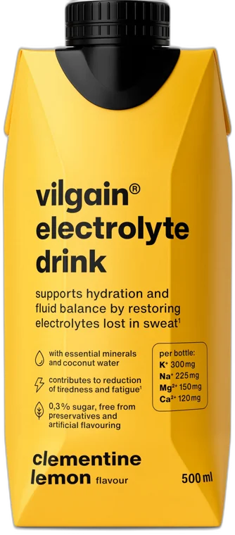 Electrolyte Drink ⁠–⁠ Osviežujúci nápoj s elektrolytmi MANDARÍNKA S CITRÓNOM VILGAIN 500ml