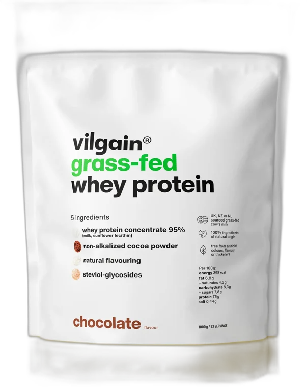 Grass-Fed Whey Protein ⁠–  Proteín ČOKOLÁDA 1000g VILGAIN