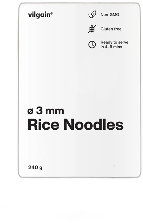 Ryžové rezance ⁠–⁠ bezlepkové ryžové rezance typu tagliatelle 3mm 240g VILGAIN