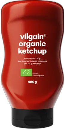 Kečup BIO ⁠–⁠ plný BIO paradajok a s nižším obsahom cukru 480g VILGAIN