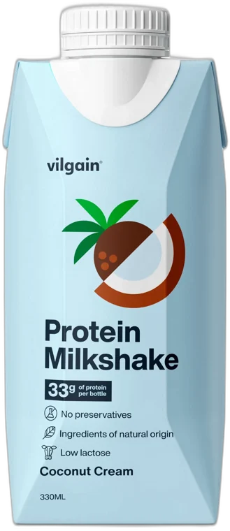 Protein Milkshake ⁠–⁠ mliečny proteínový nápoj KOKOSOVÝ KRÉM VILGAIN 330ml