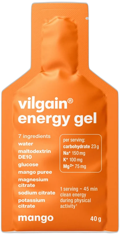 Energy Gel ⁠–⁠ zdroj rýchlej energie a elektrolytov MANGO 40g VILGAIN