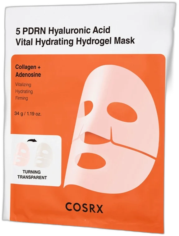 COSRX Hydrogélová maska na tvár 5 PDRN Hyaluronic Acid Vital Hydrating Hydrogel Mask