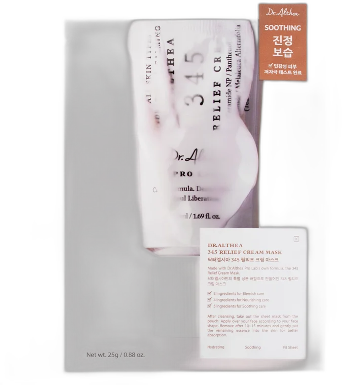 Dr.Althea – 345 Cream Mask – Krémová plátienková maska na tvár – 25g/1ks