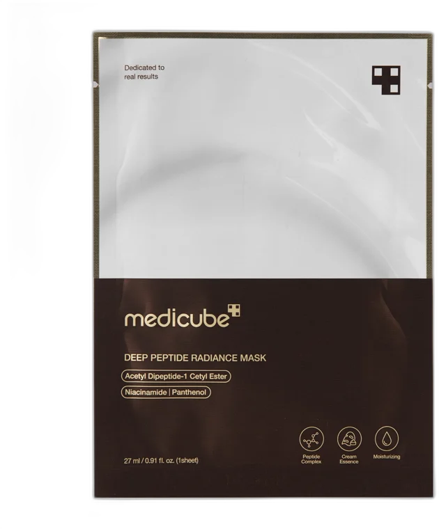Medicube – Deep Peptide Mask – Rozjasňujúca plátienková maska s peptidmi – 1 ks / 27 ml