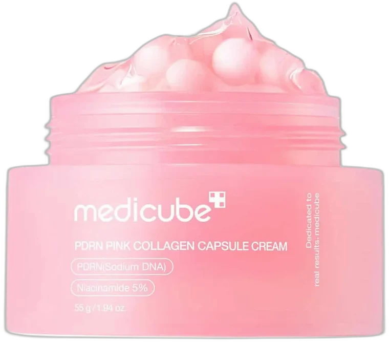 Medicube Kapsulový krém na tvár s polynukleotidmi a kolagénom PDRN Pink Collagen Capsule Cream
