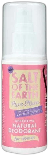 Prírodný minerál deodorant PURE AURA levanduľa & vanilka, sprej 100ml –  Salt of the earth