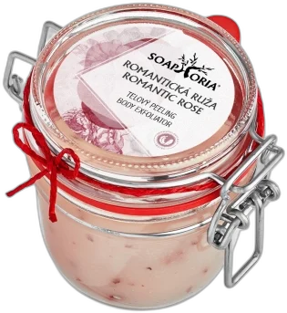 Romantická ruža – organický soľný telový peeling 250ml Soaphoria