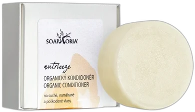 Nutrieeze – organický tuhý kondicionér na suché a poškodené vlasy 65 g  Soaphoria
