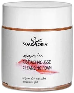 VYŽIVUJÚCI & REGENERAČNÝ ČISTIACI MOUSSE NA SUCHÚ A STARNÚCU PLEŤ Soaphoria 100 ml