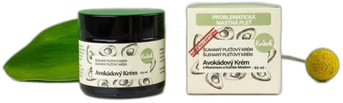 Avokádový krém s Murumuru a Kombo maslom pre Mastnú/Problematickú Pleť 60ml Kvitok