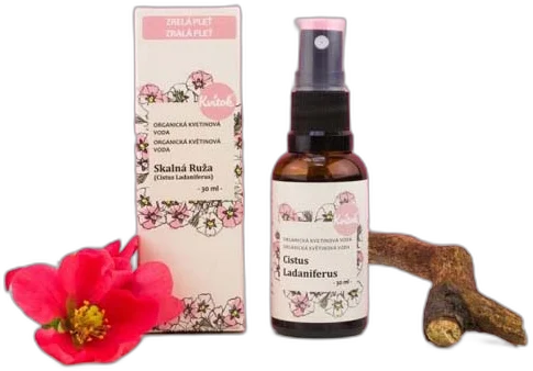Organická Kvetinová Voda – Skalná Ruža (Cistus) rozprašovač 30ml Kvitok