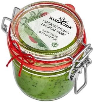 Magické bylinky – organický soľný telový peeling 255 ml Soaphoria