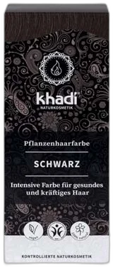 Čierna rastlinná farba na vlasy KHADI 100g
