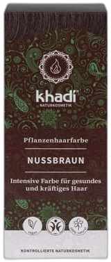 Orieškovo hnedá rastlinná farba na vlasy KHADI 100g