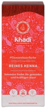 Čistá Henna rastlinná farba na vlasy KHADI 100g
