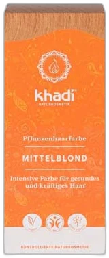 Stredná blond rastlinná farba na vlasy KHADI 100g