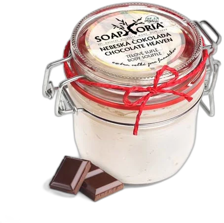 Nebeská čokoláda – XXL organické telové suflé pre fanatikov 255 ml Soaphoria