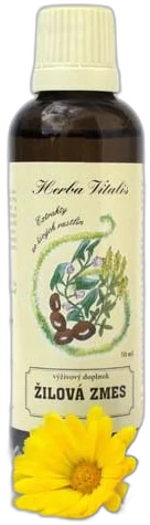 Žilová zmes -Tinktúra, kvapky (macerát) Herba Vitalis 50ml