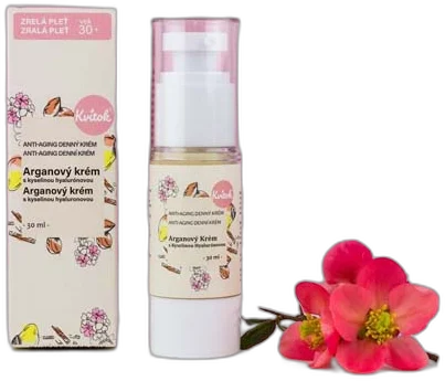 Arganový Krém pre Zrelú Pleť (vek 30+) 30ml – Denný Kvitok